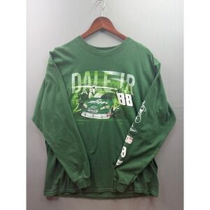 Winners Circle NASCAR Long Sleeve T-Shirt Mens Green Dale Jr #88 Graphic XL